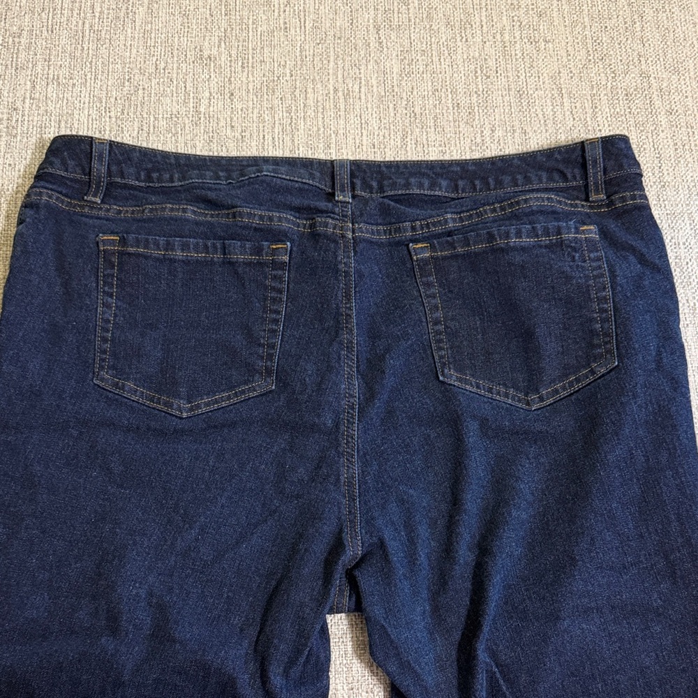Liz Claiborne Dark Wash Slim Straight Ankle Jeans 20WP Hepburn - Picture 14 of 14
